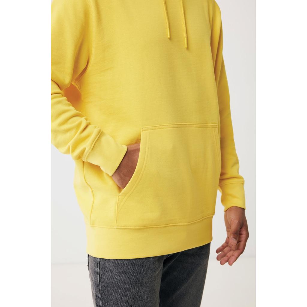 Hanorac ușor din bumbac reciclat Iqoniq Rila yellow XL