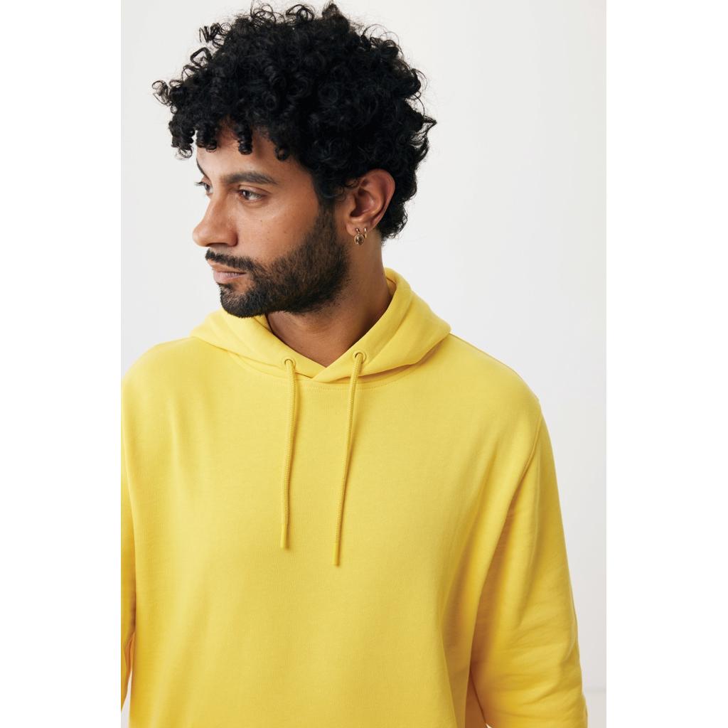 Hanorac ușor din bumbac reciclat Iqoniq Rila yellow XL
