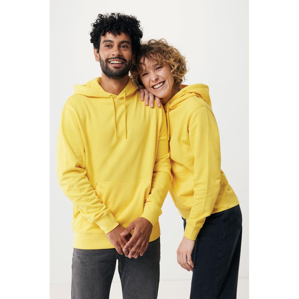 Hanorac ușor din bumbac reciclat Iqoniq Rila yellow XL