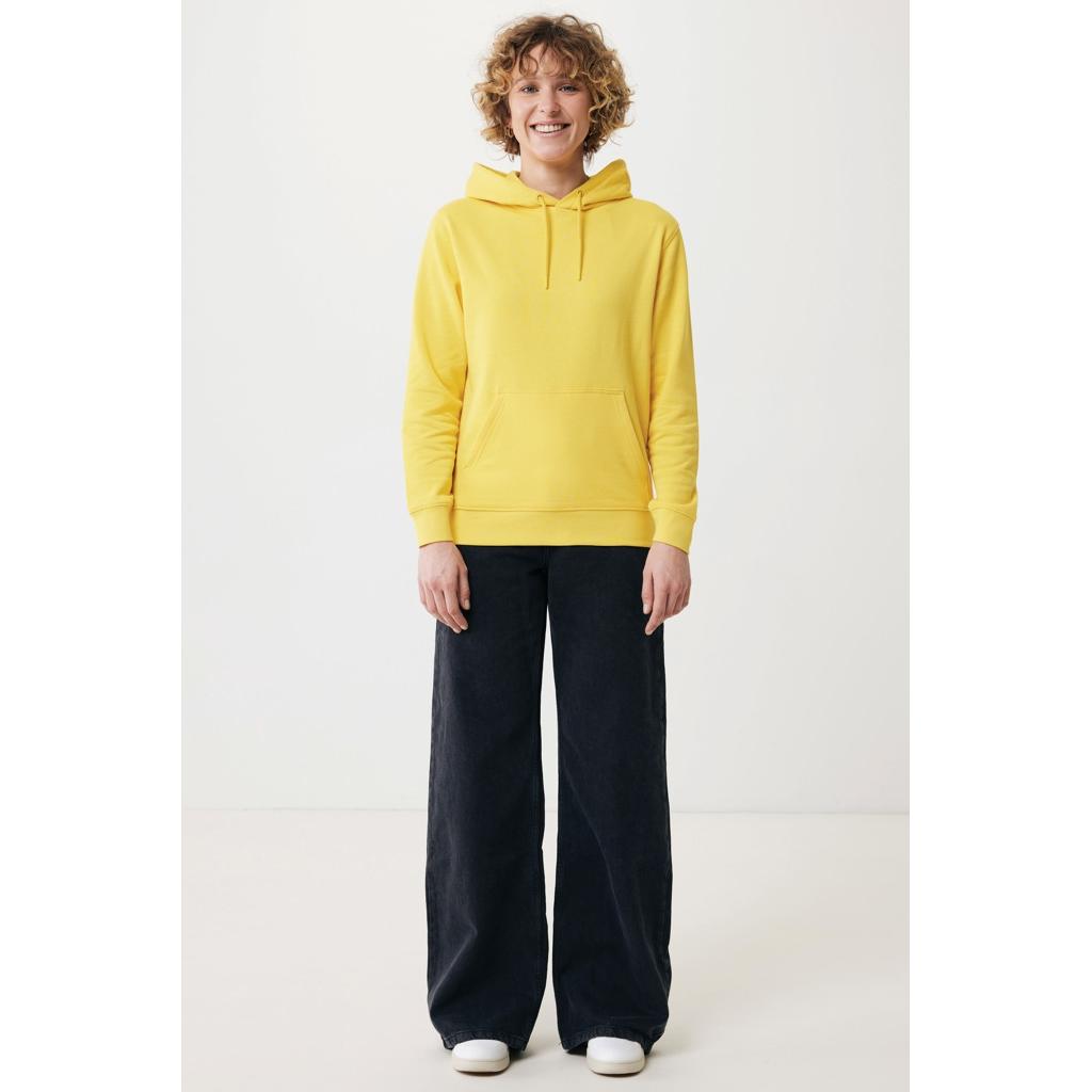 Hanorac ușor din bumbac reciclat Iqoniq Rila yellow XL