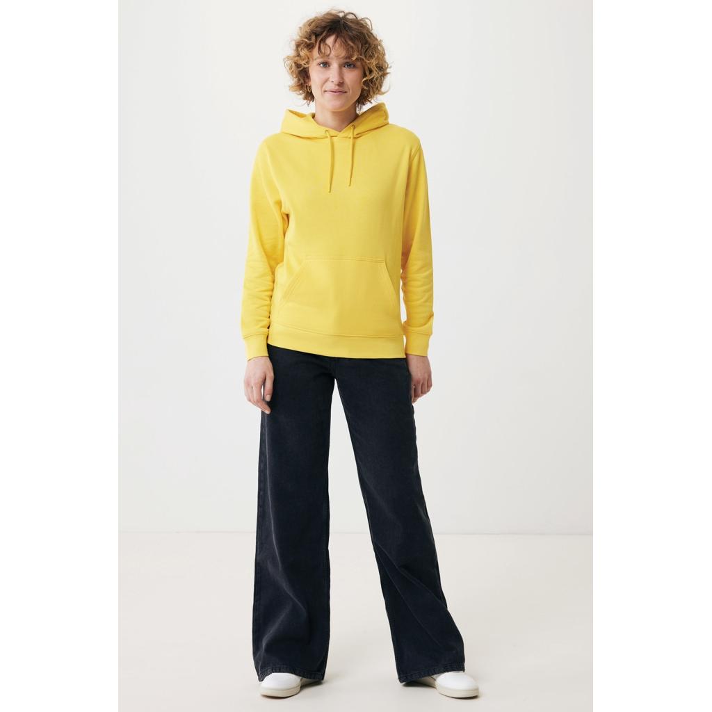 Hanorac ușor din bumbac reciclat Iqoniq Rila yellow XL