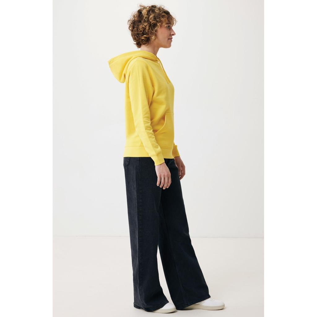 Hanorac ușor din bumbac reciclat Iqoniq Rila yellow XL