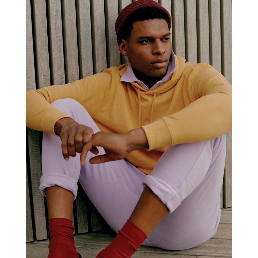 Pantaloni jogger din bumbac reciclat Iqoniq Cooper lavender L