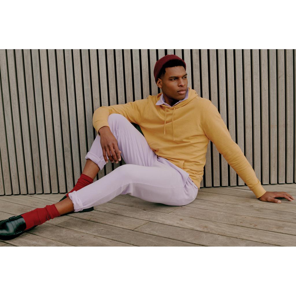 Pantaloni jogger din bumbac reciclat Iqoniq Cooper lavender L