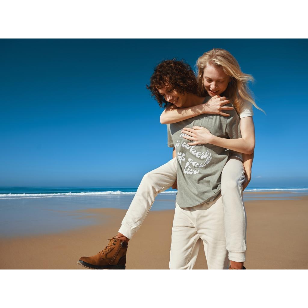 Pantaloni jogger din bumbac reciclat Iqoniq Cooper natural raw 2XS