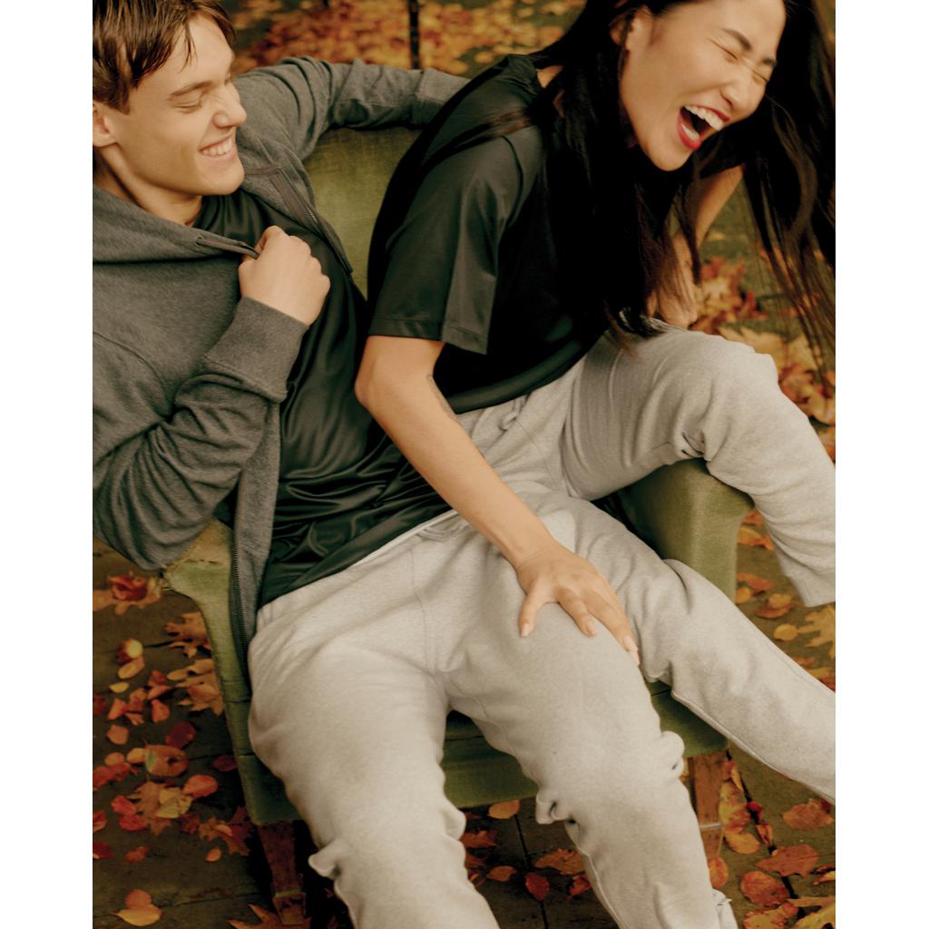 Pantaloni jogger din bumbac reciclat Iqoniq Cooper heather grey M