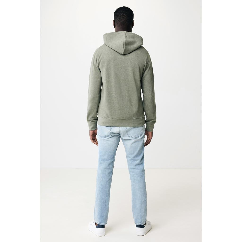 Hanorac cu fermoar din bumbac reciclat Iqoniq Abisko green S