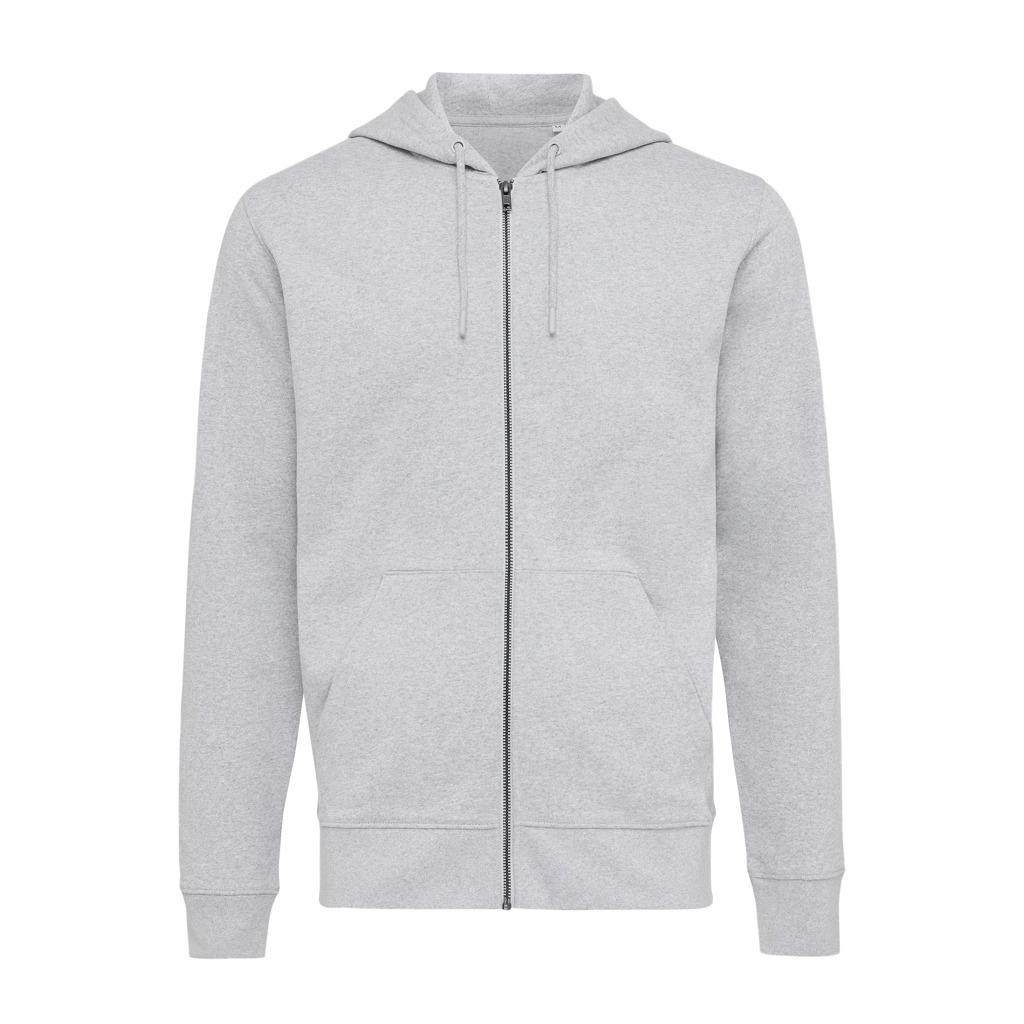 Hanorac cu fermoar din bumbac reciclat Iqoniq Abisko heather grey