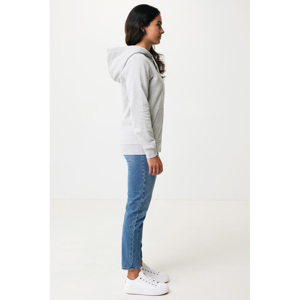 Hanorac cu fermoar din bumbac reciclat Iqoniq Abisko heather grey 5XL