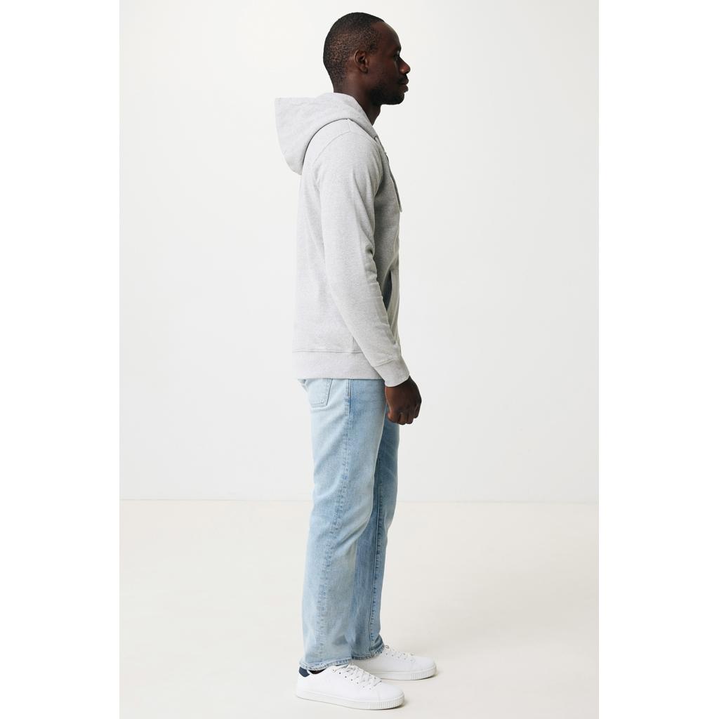 Hanorac cu fermoar din bumbac reciclat Iqoniq Abisko heather grey 5XL
