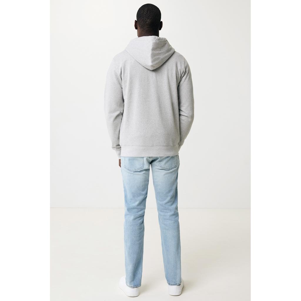 Hanorac cu fermoar din bumbac reciclat Iqoniq Abisko heather grey 5XL
