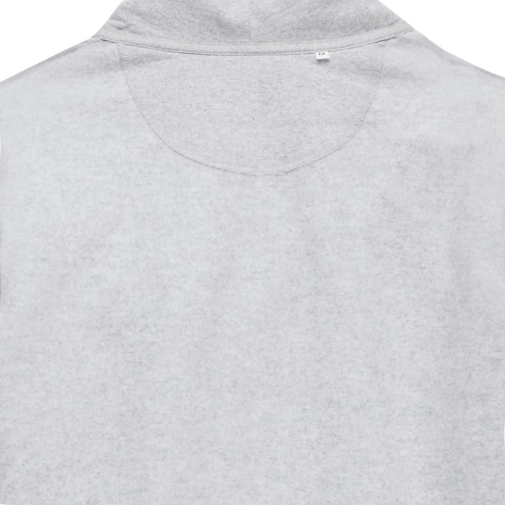 Hanorac cu fermoar din bumbac reciclat Iqoniq Abisko heather grey 5XL