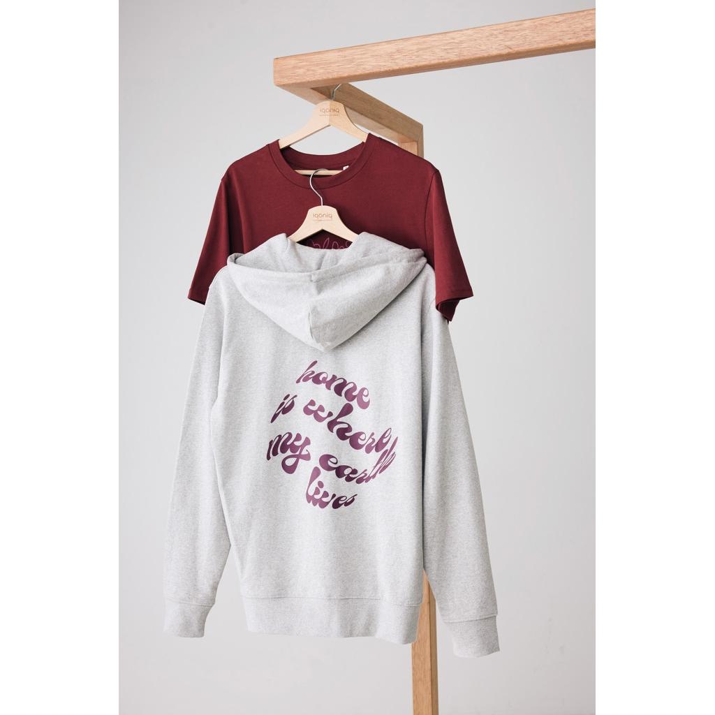 Hanorac cu fermoar din bumbac reciclat Iqoniq Abisko heather grey 5XL