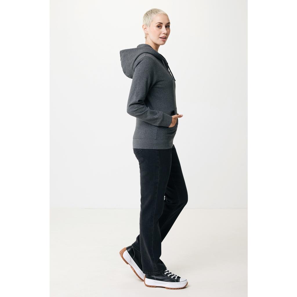 Hanorac cu fermoar din bumbac reciclat Iqoniq Abisko heather anthracite M