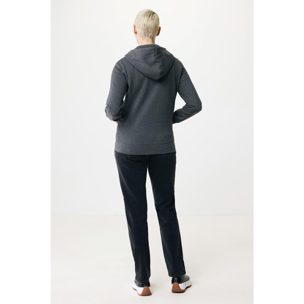 Hanorac cu fermoar din bumbac reciclat Iqoniq Abisko heather anthracite M