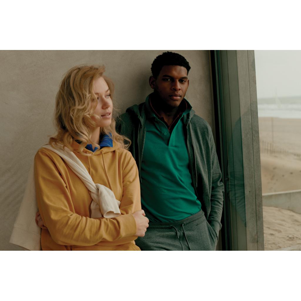 Hanorac cu fermoar din bumbac reciclat Iqoniq Abisko heather anthracite L