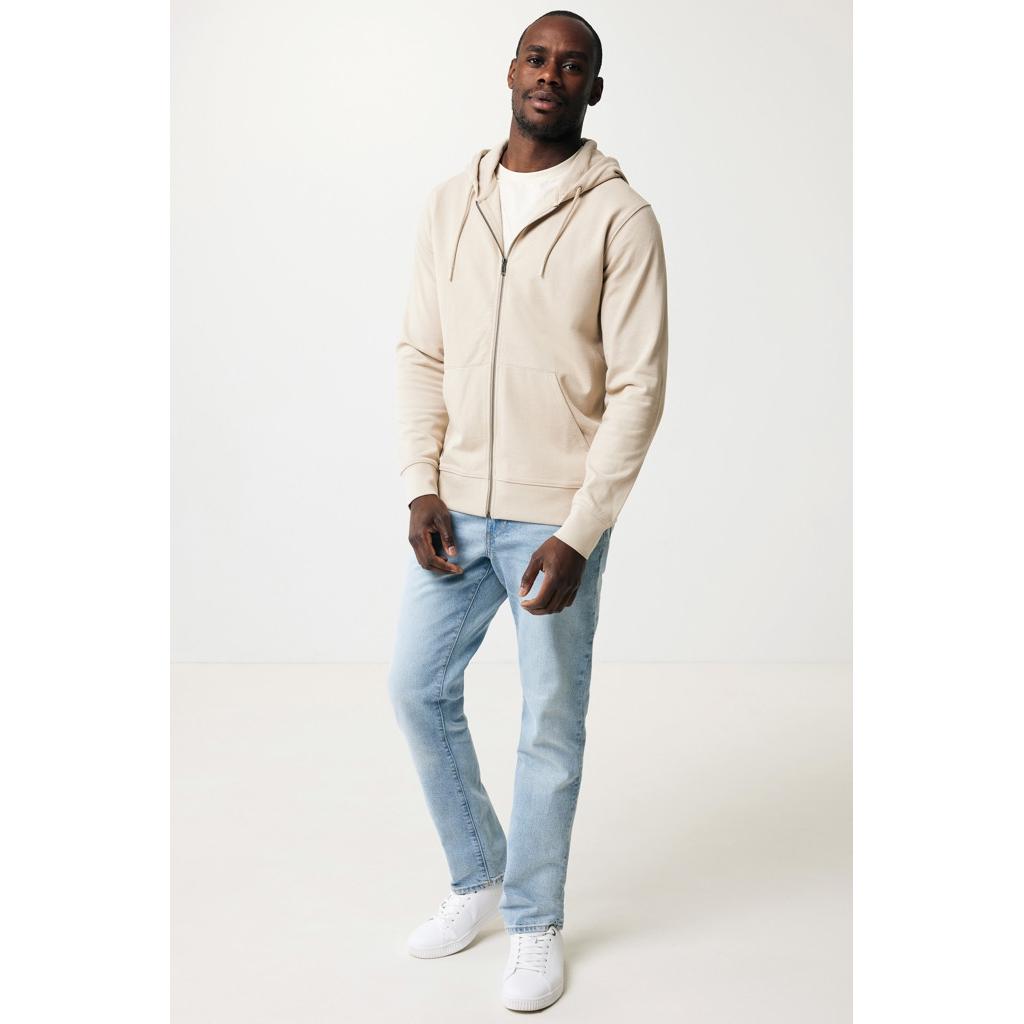 Hanorac cu fermoar din bumbac reciclat Iqoniq Abisko desert XS