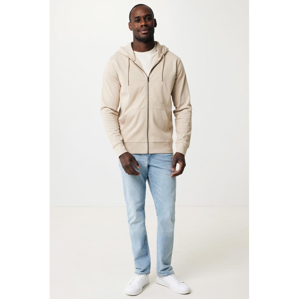 Hanorac cu fermoar din bumbac reciclat Iqoniq Abisko desert XS