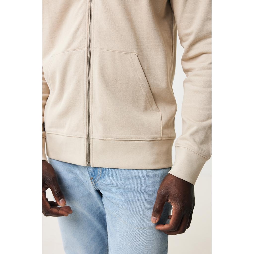 Hanorac cu fermoar din bumbac reciclat Iqoniq Abisko desert XS