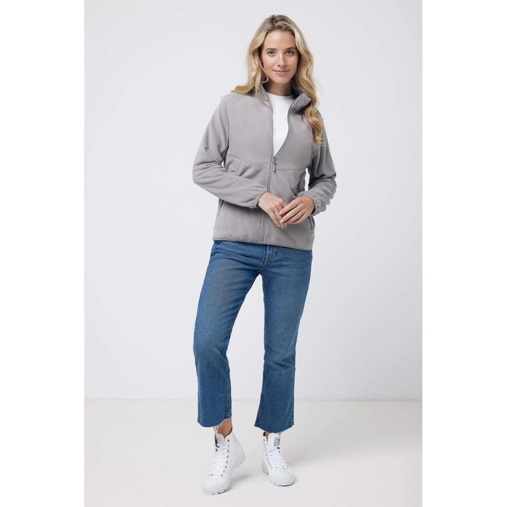 Jachetă din microfleece cu fermoar din poliester reciclat Iqoniq Talung grey