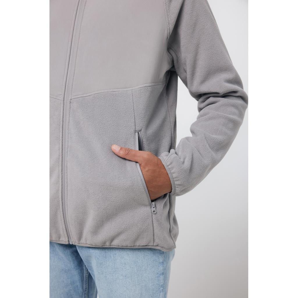 Jachetă din microfleece cu fermoar din poliester reciclat Iqoniq Talung grey