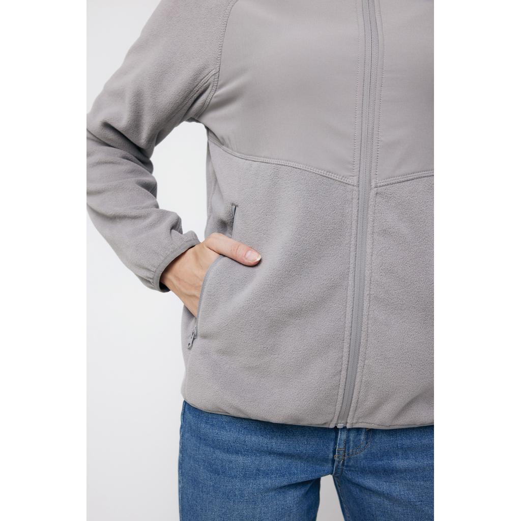 Jachetă din microfleece cu fermoar din poliester reciclat Iqoniq Talung grey