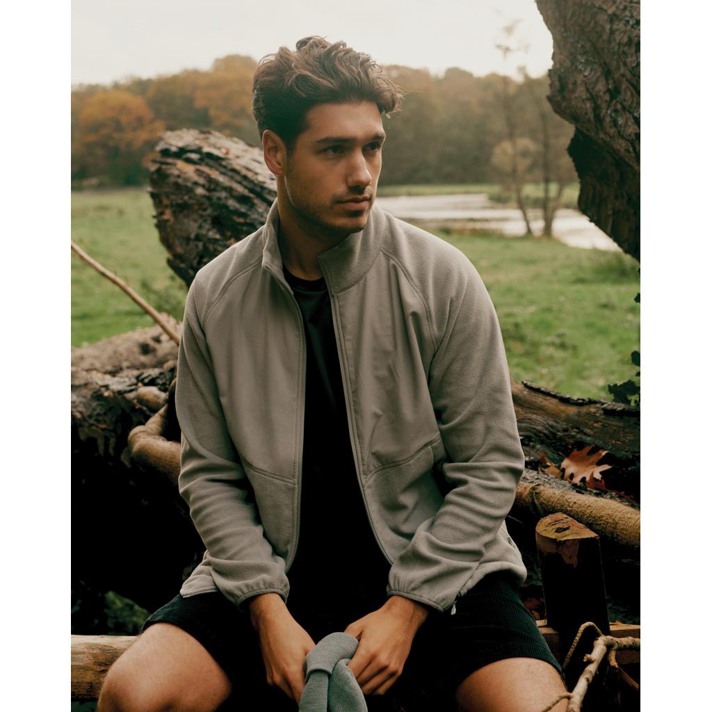 Jachetă din microfleece cu fermoar din poliester reciclat Iqoniq Talung grey