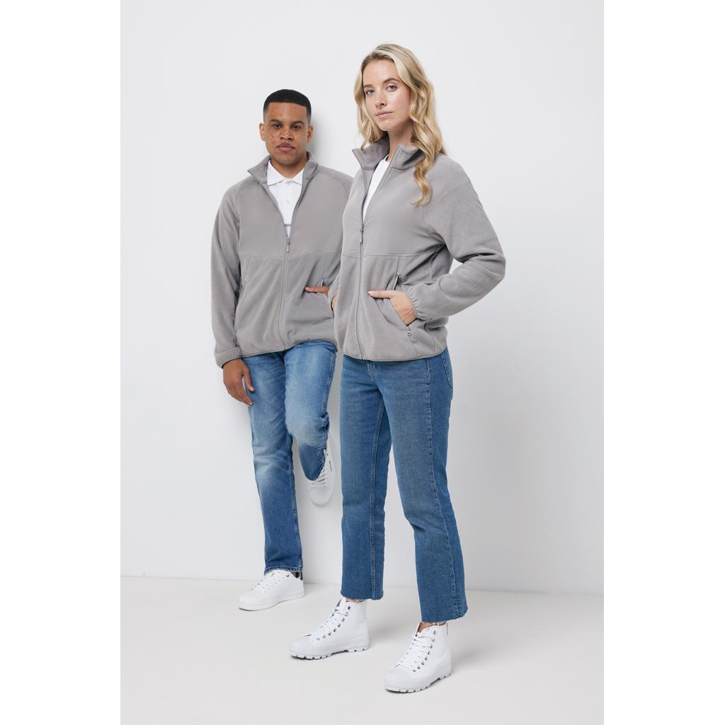 Jachetă din microfleece cu fermoar din poliester reciclat Iqoniq Talung grey