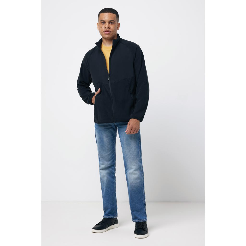 Jachetă din microfleece cu fermoar din poliester reciclat Iqoniq Talung black 5XL