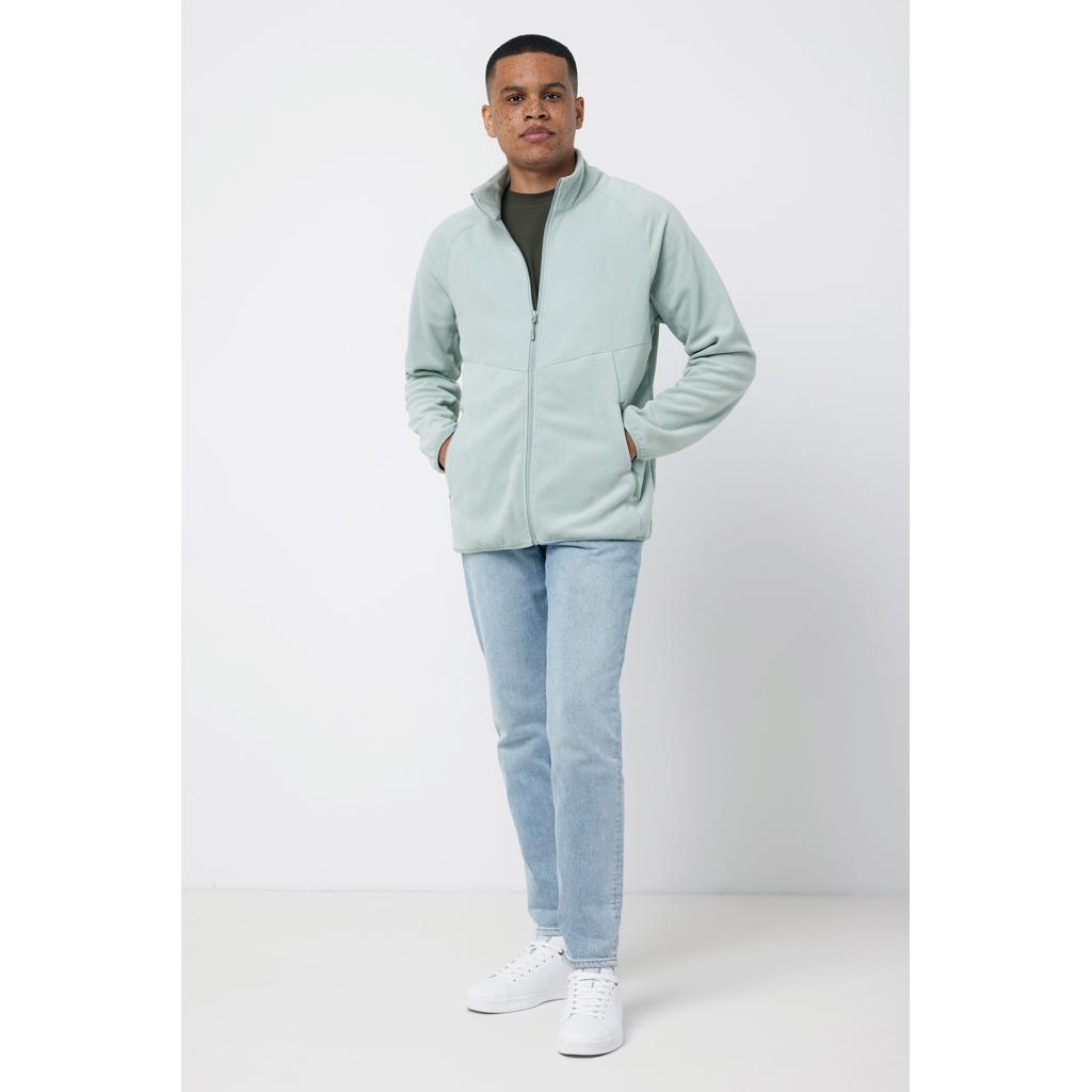 Jachetă din microfleece cu fermoar din poliester reciclat Iqoniq Talung iceberg green L