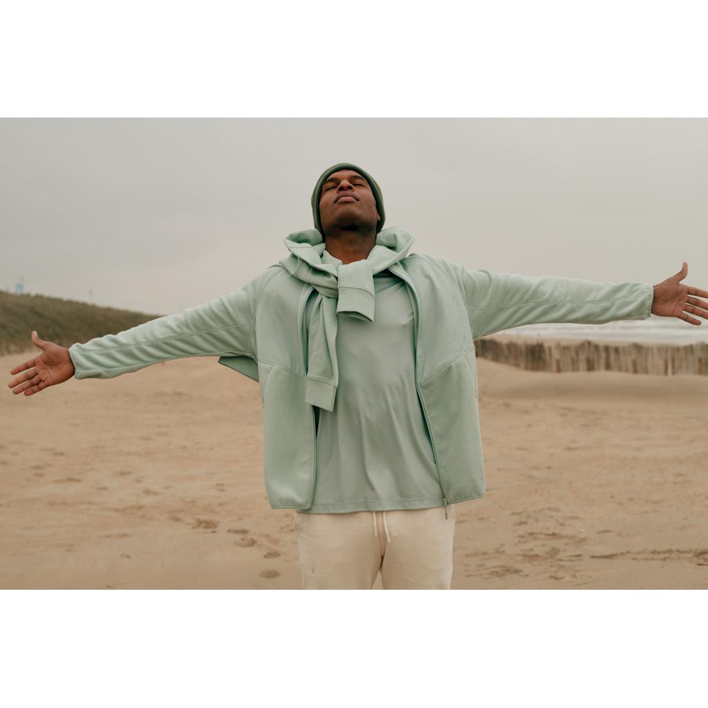 Jachetă din microfleece cu fermoar din poliester reciclat Iqoniq Talung iceberg green L