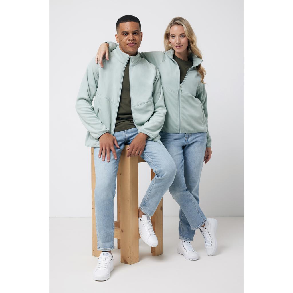Jachetă din microfleece cu fermoar din poliester reciclat Iqoniq Talung iceberg green L