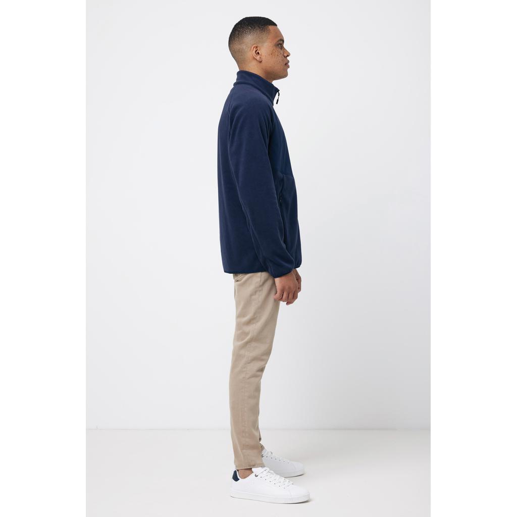 Jachetă din microfleece cu fermoar din poliester reciclat Iqoniq Talung navy L