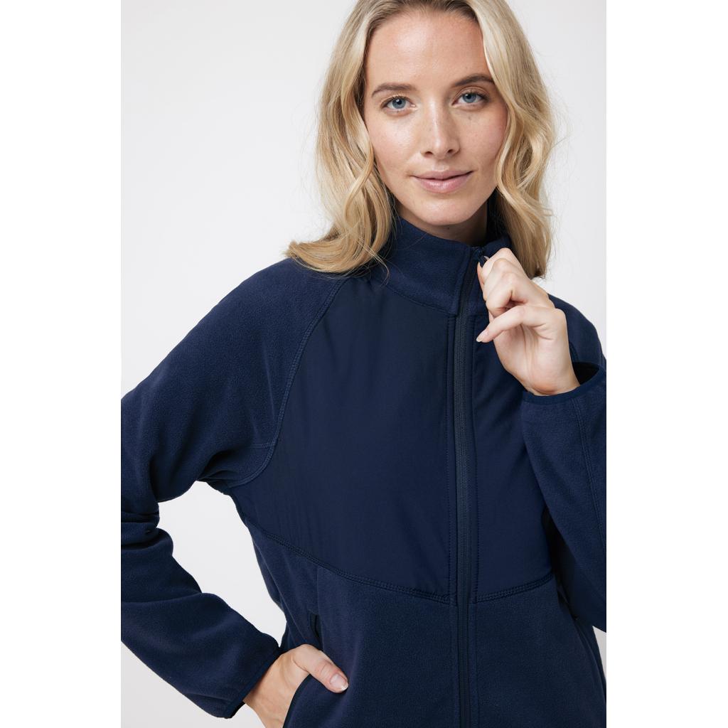 Jachetă din microfleece cu fermoar din poliester reciclat Iqoniq Talung navy L