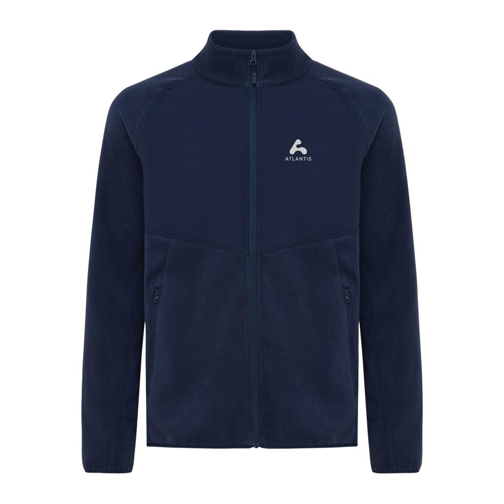 Jachetă din microfleece cu fermoar din poliester reciclat Iqoniq Talung navy L