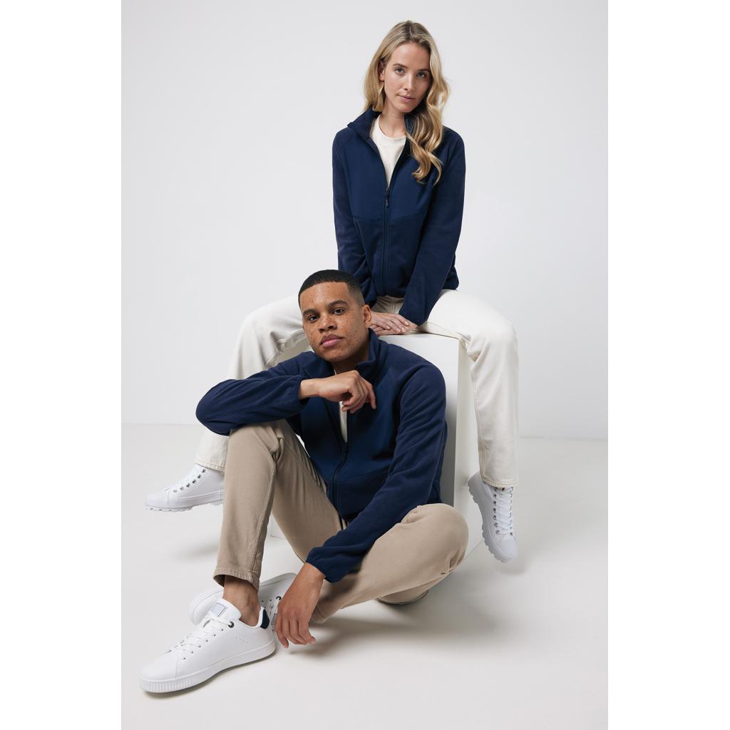 Jachetă din microfleece cu fermoar din poliester reciclat Iqoniq Talung navy L