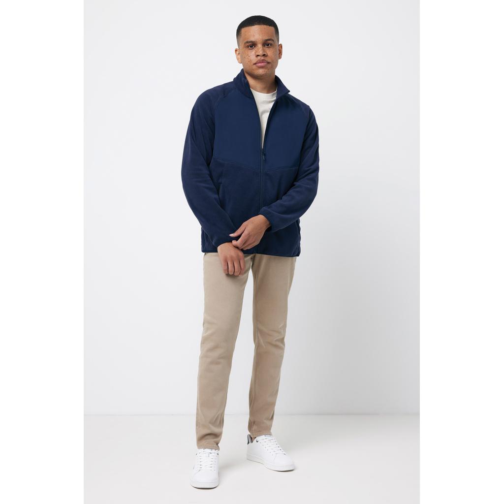 Jachetă din microfleece cu fermoar din poliester reciclat Iqoniq Talung navy L