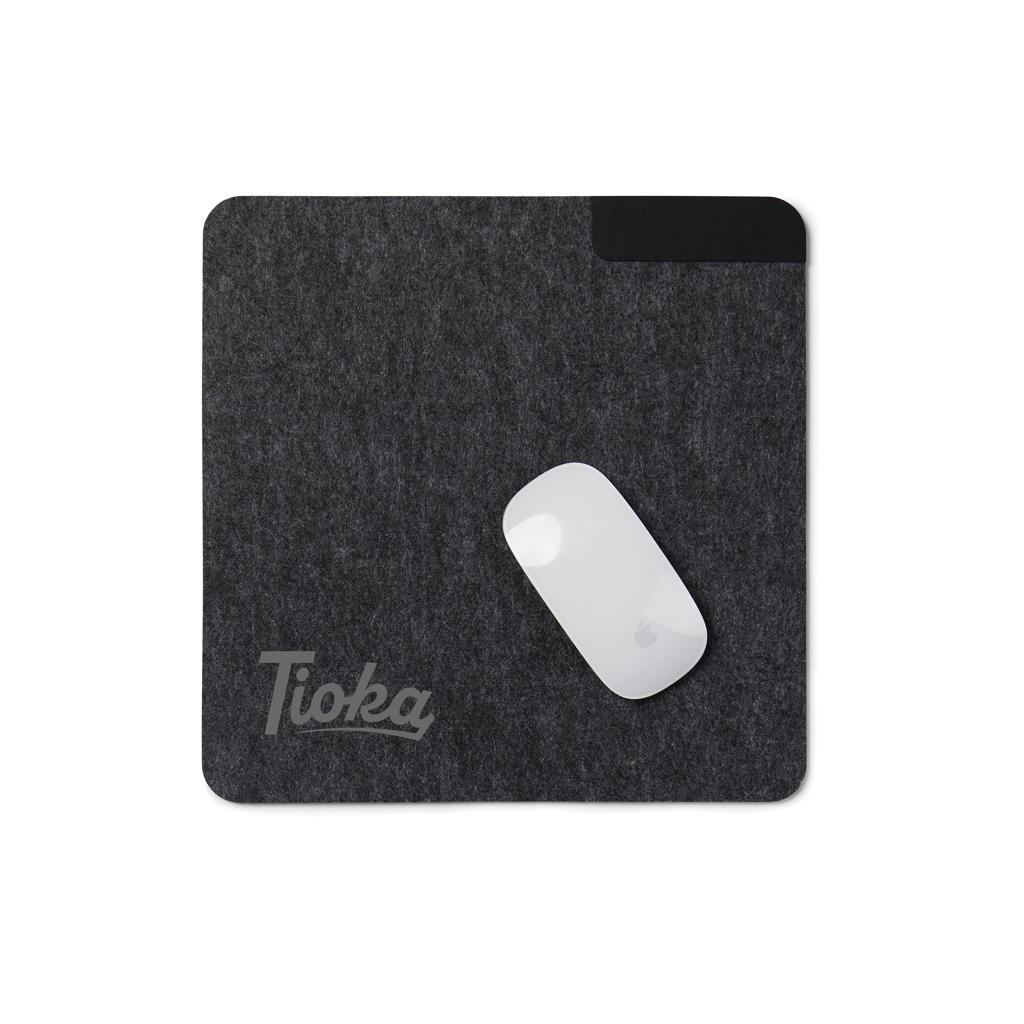 Suport pentru mouse din fetru reciclat certificat GRS VINGA Albon heather anthracite