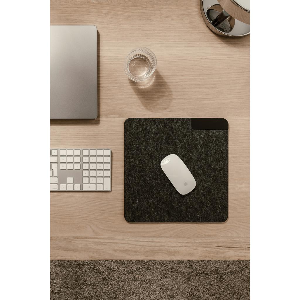 Suport pentru mouse din fetru reciclat certificat GRS VINGA Albon heather anthracite