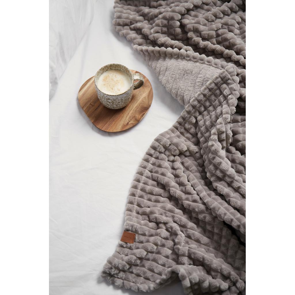 Pătură din RPET reciclat certificat GRS VINGA Branson grey