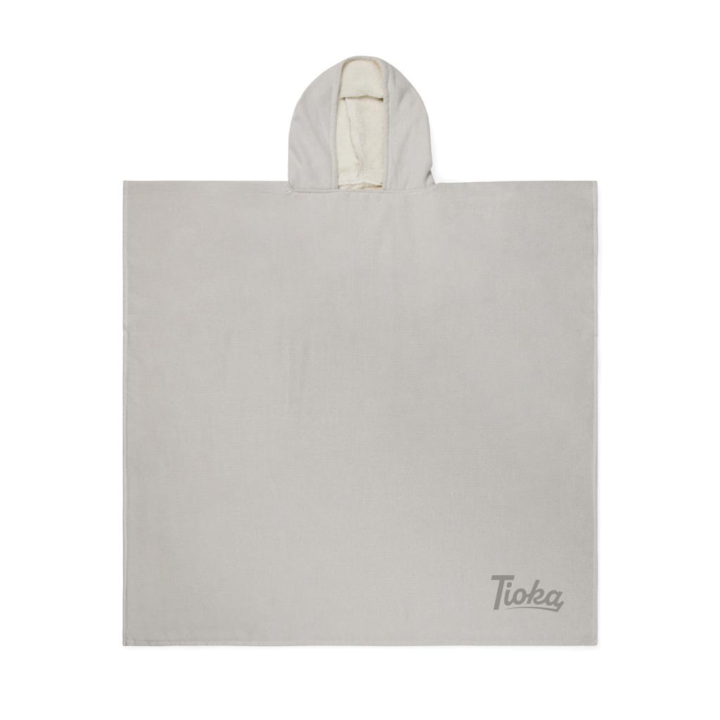 Poncho de plajă hammam terry VINGA Tolo  grey