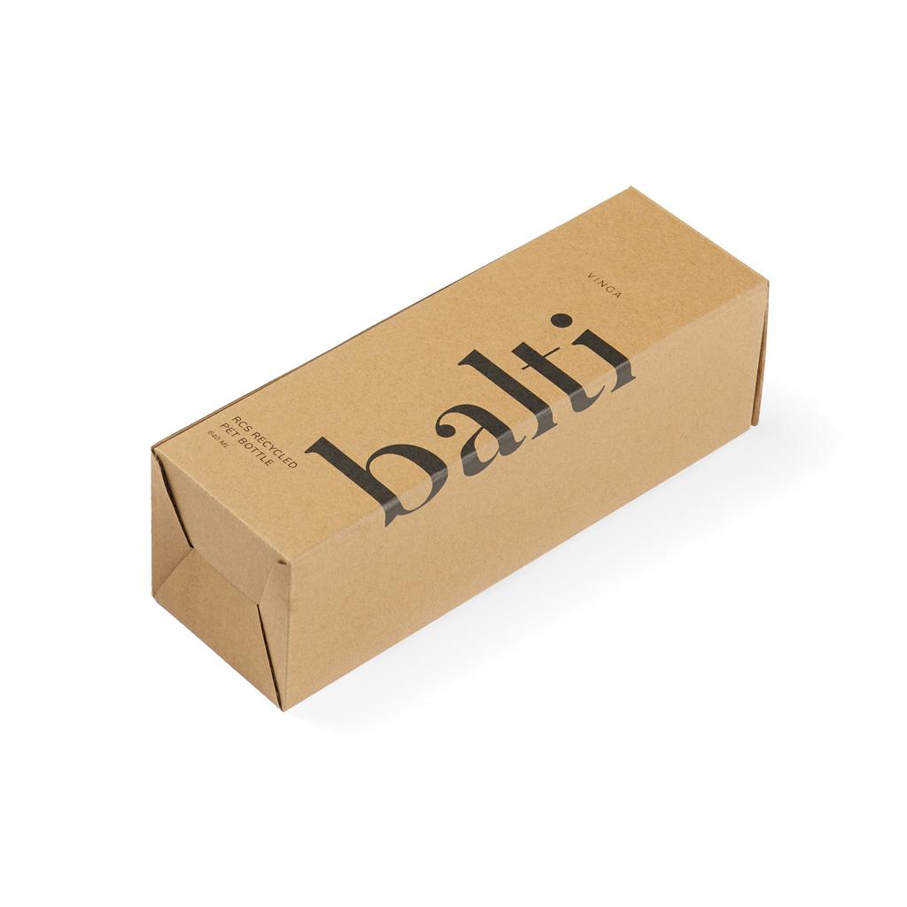 Sticlă din PET reciclat RCS, 600 ML VINGA Balti black