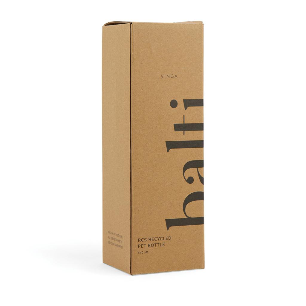 Sticlă din PET reciclat RCS, 600 ML VINGA Balti black