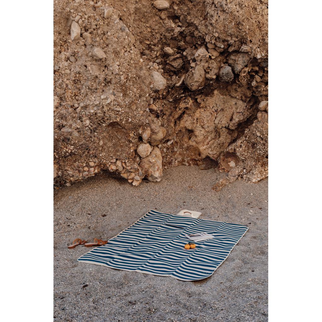 Pătură de picnic mare VINGA Alba GRS RPET navy