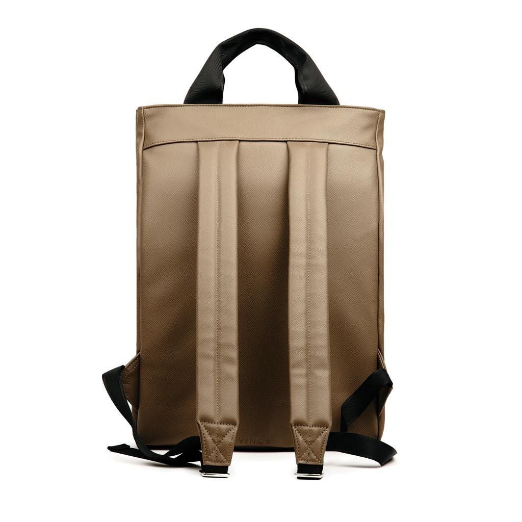 Rucsac din PU reciclat, certificat RCS VINGA Bermond brown