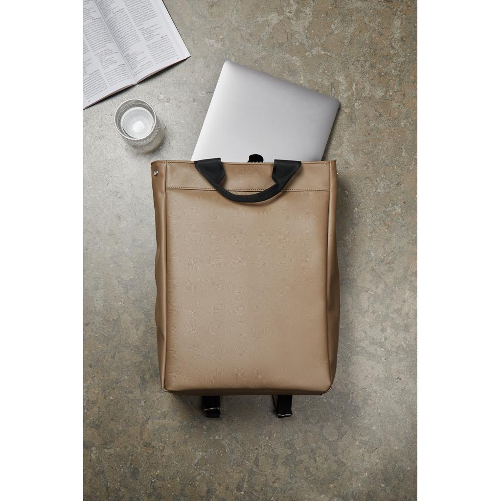 Rucsac din PU reciclat, certificat RCS VINGA Bermond brown