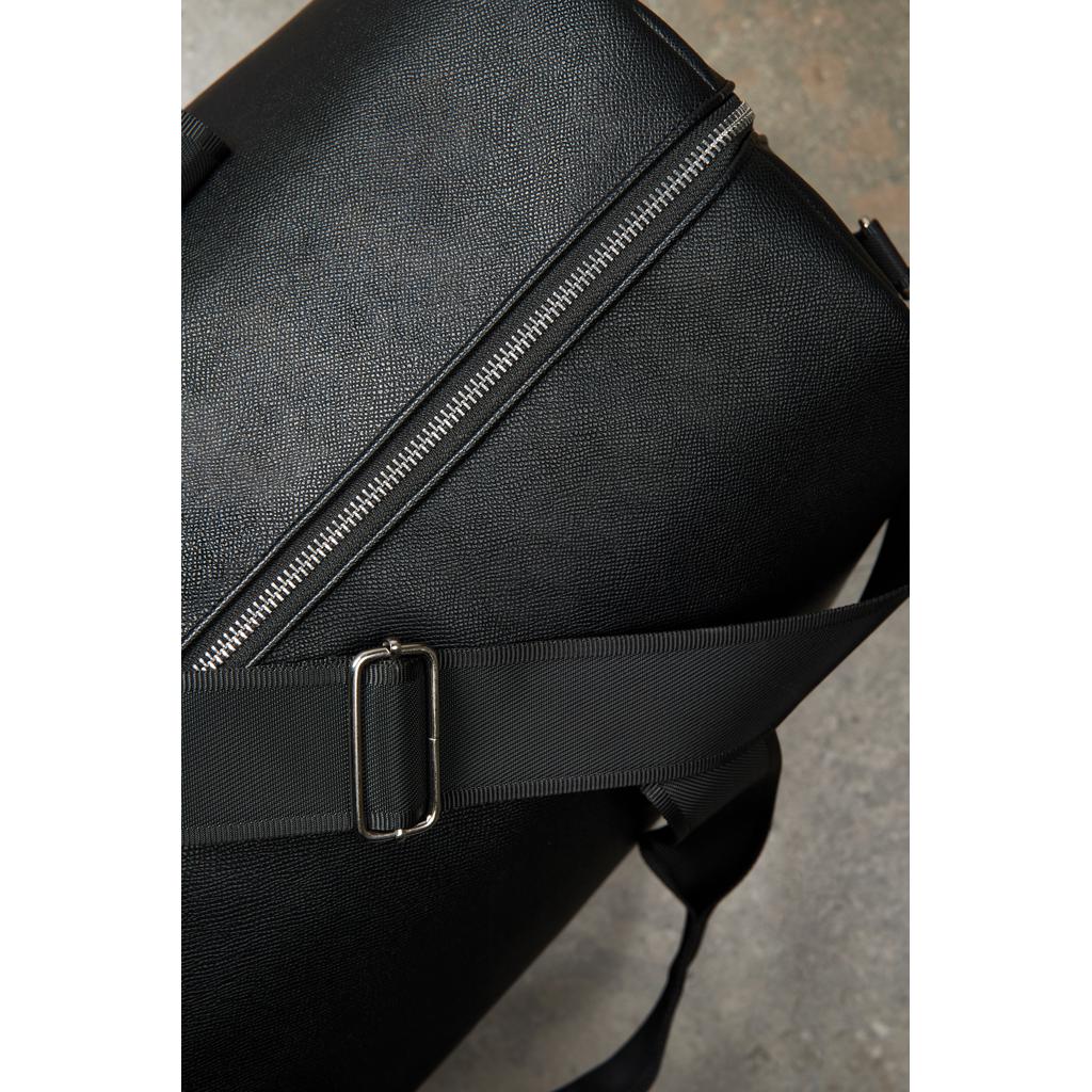 Geantă de weekend din PU reciclat, certificat RCS VINGA Bermond black