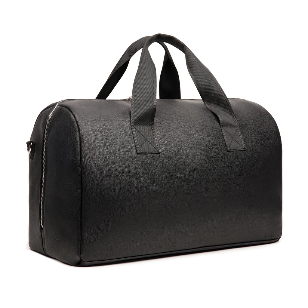 Geantă de weekend din PU reciclat, certificat RCS VINGA Bermond black