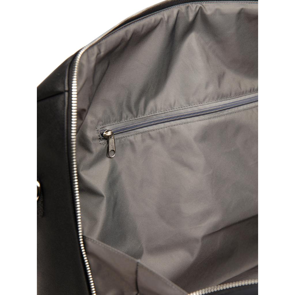 Geantă de weekend din PU reciclat, certificat RCS VINGA Bermond black