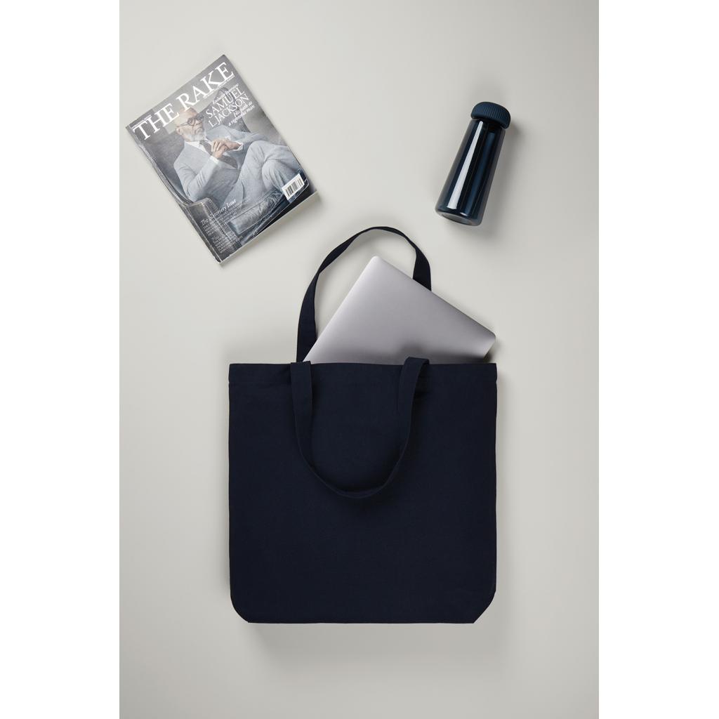 Geantă tote din pânză reciclată VINGA Hilo AWARE™ navy